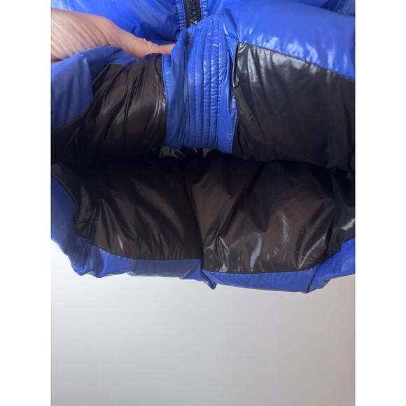 S13 By Sam Kids Glossy Blue Hooded Goose Down Puffer Jacket Sz 12 - Picture 16 of 16